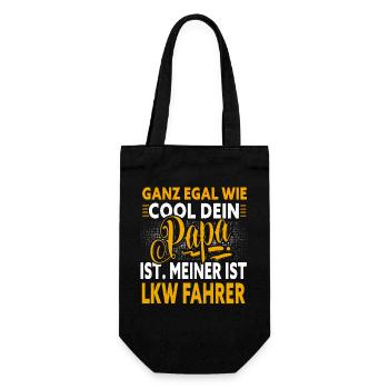 Papa Lkw Fahrer - Geschenkbeutel für Flaschen - Schwarz - Vorne
