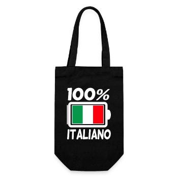 Italien Italiener - Geschenkbeutel für Flaschen - Schwarz - Vorne