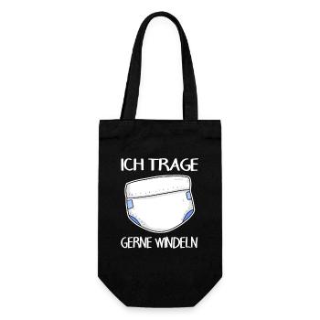 Adult Baby Windel Geschenk - Geschenkbeutel für Flaschen - Schwarz - Vorne