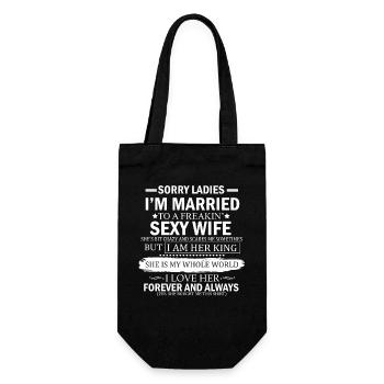 I'm Married To A Freakin' Awesome Wife - Gift Bag for Bottles - black - Front