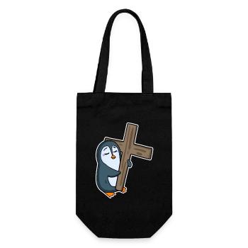 Pingouin et religion croisée - Sac à bouteille - noir - Devant