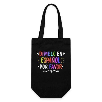 Spanish Spanish Teacher Language - Gift Bag for Bottles - black - Front