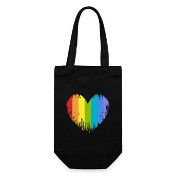 Coeur LGBT - Sac à bouteille - noir - Devant