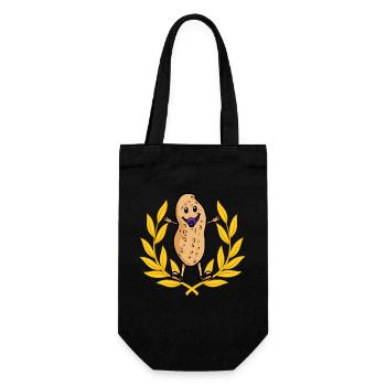 Lorbeerkranz Baby Erdnuss Geburt Geburtstag Kinder - Geschenkbeutel für Flaschen - Schwarz - Vorne