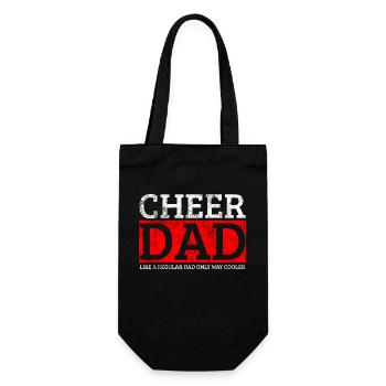 Cheer Dad Cherleader - Geschenkbeutel für Flaschen - Schwarz - Vorne