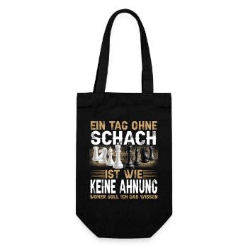 Schach - Geschenkbeutel für Flaschen - Schwarz - Vorne