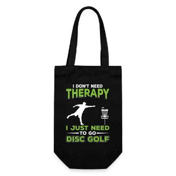 Disc Golf - Geschenkbeutel für Flaschen - Schwarz - Vorne