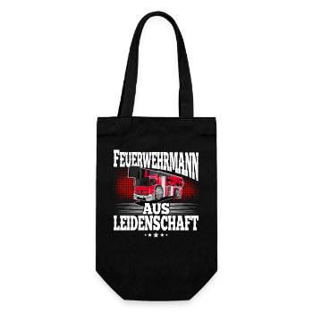 Feuerwehrmann - Geschenkbeutel für Flaschen - Schwarz - Vorne
