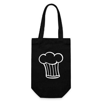 Bonnet cuisinier - Sac à bouteille - noir - Devant