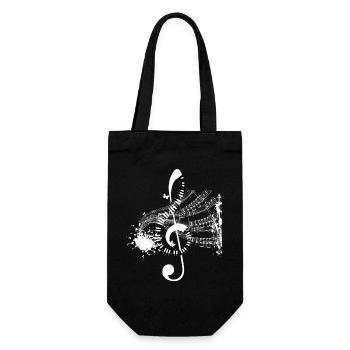 Roll of notes and score splash - Gift Bag for Bottles - black - Front