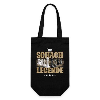 Schach Legende - Geschenkbeutel für Flaschen - Schwarz - Vorne