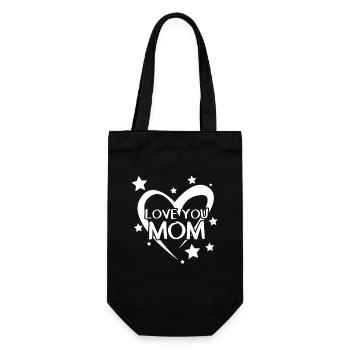 Mother's Day I love you mom - Gift Bag for Bottles - black - Front