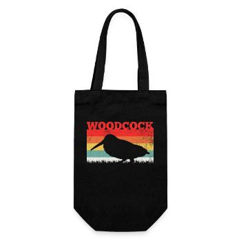 Bécasse échassier rétro vintage - Sac à bouteille - noir - Devant