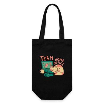 Team HomeOffice Cat Work Job Office - Gift Bag for Bottles - black - Front