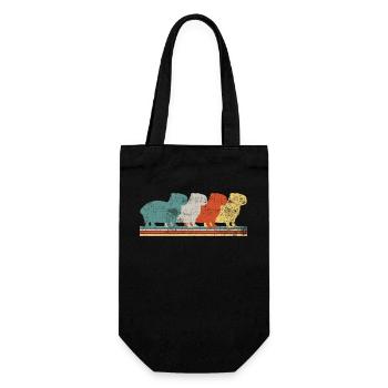Capybara Rodent Retro Vintage - Gift Bag for Bottles - black - Front