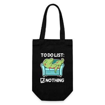 To do list Nothing Dinosaurier - Geschenkbeutel für Flaschen - Schwarz - Vorne
