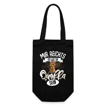 Quokka - Geschenkbeutel für Flaschen - Schwarz - Vorne