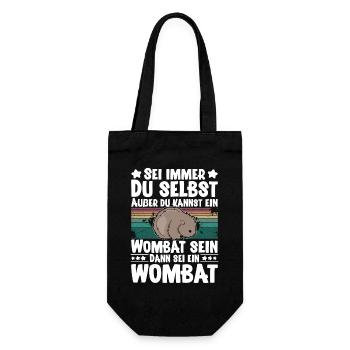 Wombat - Geschenkbeutel für Flaschen - Schwarz - Vorne