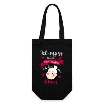 Je suis la grand-mère – effrontée et aimante - Sac à bouteille - noir - Devant