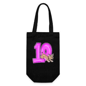 0 ans de lynx chat sauvage lynx ibérique - Sac à bouteille - noir - Devant