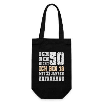 50. Geburtstag geboren 1976 runder Geburtstag - Geschenkbeutel für Flaschen - Schwarz - Vorne