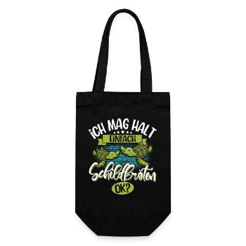 Ich Mag Halt Einfach Schildkröten Ok? - Geschenkbeutel für Flaschen - Schwarz - Vorne