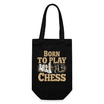 Born To Play Chess - Gift Bag for Bottles - black - Front