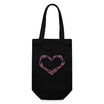 Coeur Rose - Sac à bouteille - noir - Devant