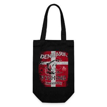 Denmark Fishing Flag Fishing Fish Design - Gift Bag for Bottles - black - Front
