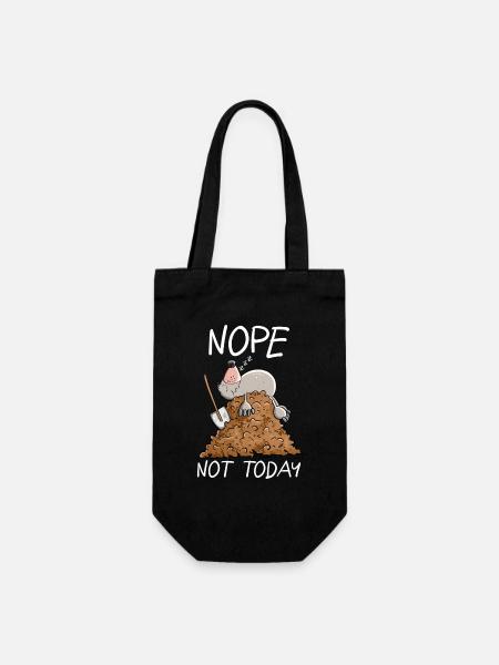 La taupe paresseuse I Nope Not Today Sort - Sac à bouteille - noir