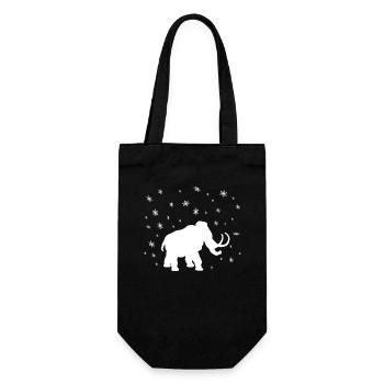 Mammut Im Schnee - Geschenkbeutel für Flaschen - Schwarz - Vorne