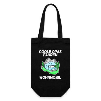 Coole Opas Fahren Wohnmobil | Camping Geschenk - Geschenkbeutel für Flaschen - Schwarz - Vorne
