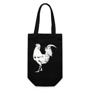 Rooster Chicken Rooster - Gift Bag for Bottles - black - Front