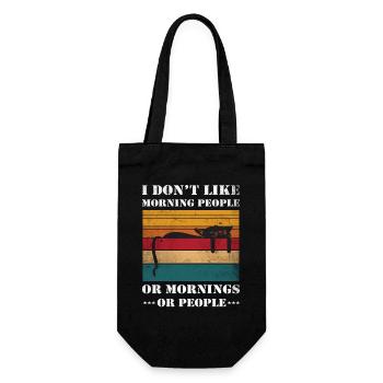 I Don’t Like Morning People or Mornings or People - Sac à bouteille - noir - Devant