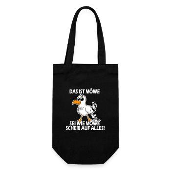 Norddeutsch Das ist Möwe lustiger Spruch - Geschenkbeutel für Flaschen - Schwarz - Vorne