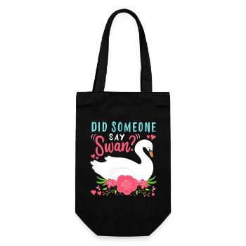 Swans Waterbirds Swan - Gift Bag for Bottles - black - Front