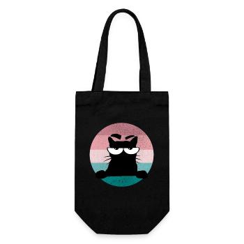 Motif du chat Pas de bouc de muffins du matin - Sac à bouteille - noir - Devant