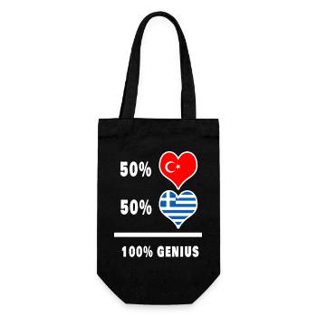 Griechenland und Türkei genial / Geschenk - Geschenkbeutel für Flaschen - Schwarz - Vorne