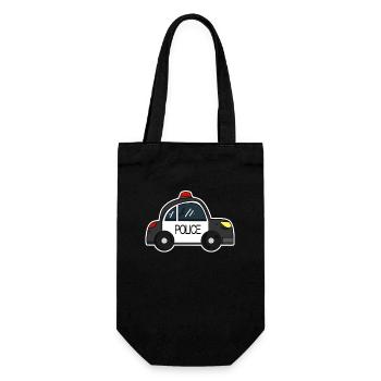 Voiture de police - Sac à bouteille - noir - Devant