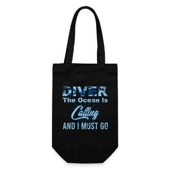 Diver motivation design for water sports fans - Gift Bag for Bottles - black - Front