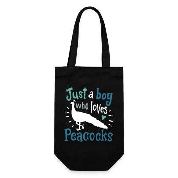 Peacocks birds peacock peacock lovers - Gift Bag for Bottles - black - Front