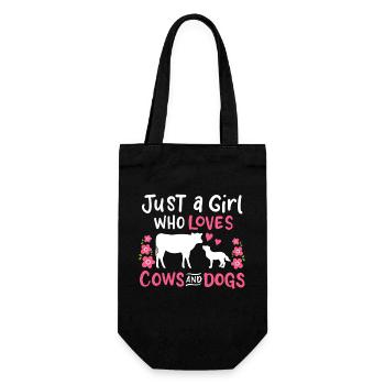 Chien de vache vaches et chiens - Sac à bouteille - noir - Devant