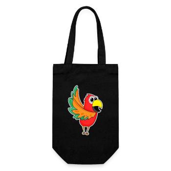 parrot - Gift Bag for Bottles - black - Front