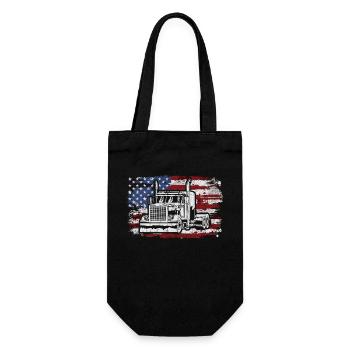 Truck USA Flag Chauffeur de camion - Sac à bouteille - noir - Devant