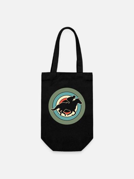 Cavalier Cavalier Equestre Rétro - Sac à bouteille - noir