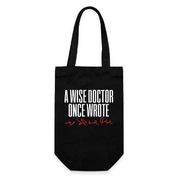 Docteur Docteur Médecine Écriture - Sac à bouteille - noir - Devant