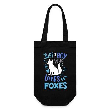 Füchse Fuchs Fuchsliebhaber - Geschenkbeutel für Flaschen - Schwarz - Vorne