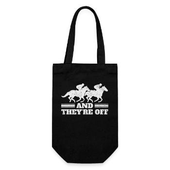 Horse Racing Rider Rider - Gift Bag for Bottles - black - Front