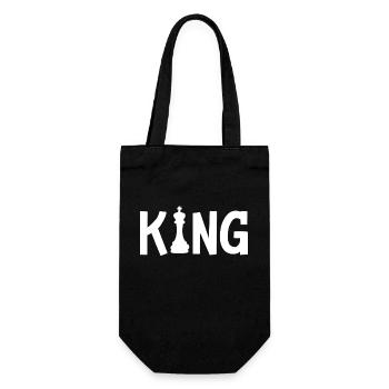 Chess Chess Player King - Gift Bag for Bottles - black - Front