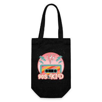 Mixtape Cassette 90s Kid Stars Flashes - Gift Bag for Bottles - black - Front